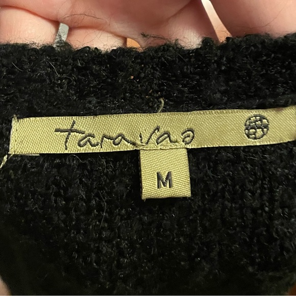 Taravao Cropped Fuzzy Sweater Size M - Picture 3 of 3